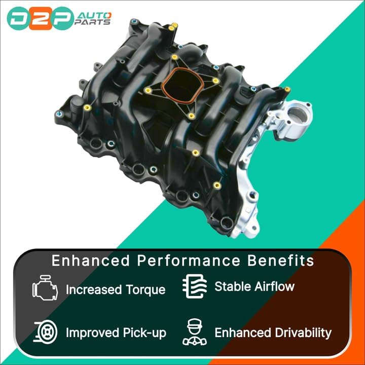 Upper Intake Manifold Replacement | Compatible with 01-11 Ford Crown Victoria, 99-04 Mustang & Explorer, 01-11 Lincoln Town Car, 01-11 Mercury Grand Marquis, 02 Mountaineer V8 4.6L | 3W7Z9424AE