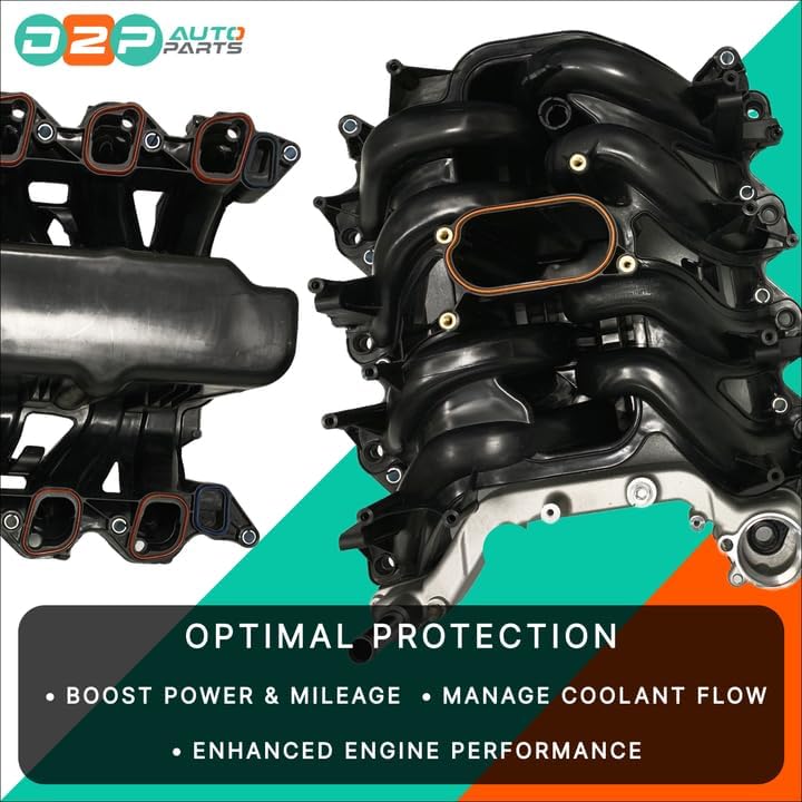 D2P Upper Intake Manifold With Gaskets Replacement | Compatible With 04-16 Ford Super Duty E350, 04-14 E150, E250, E450 | 5C2Z9424AA