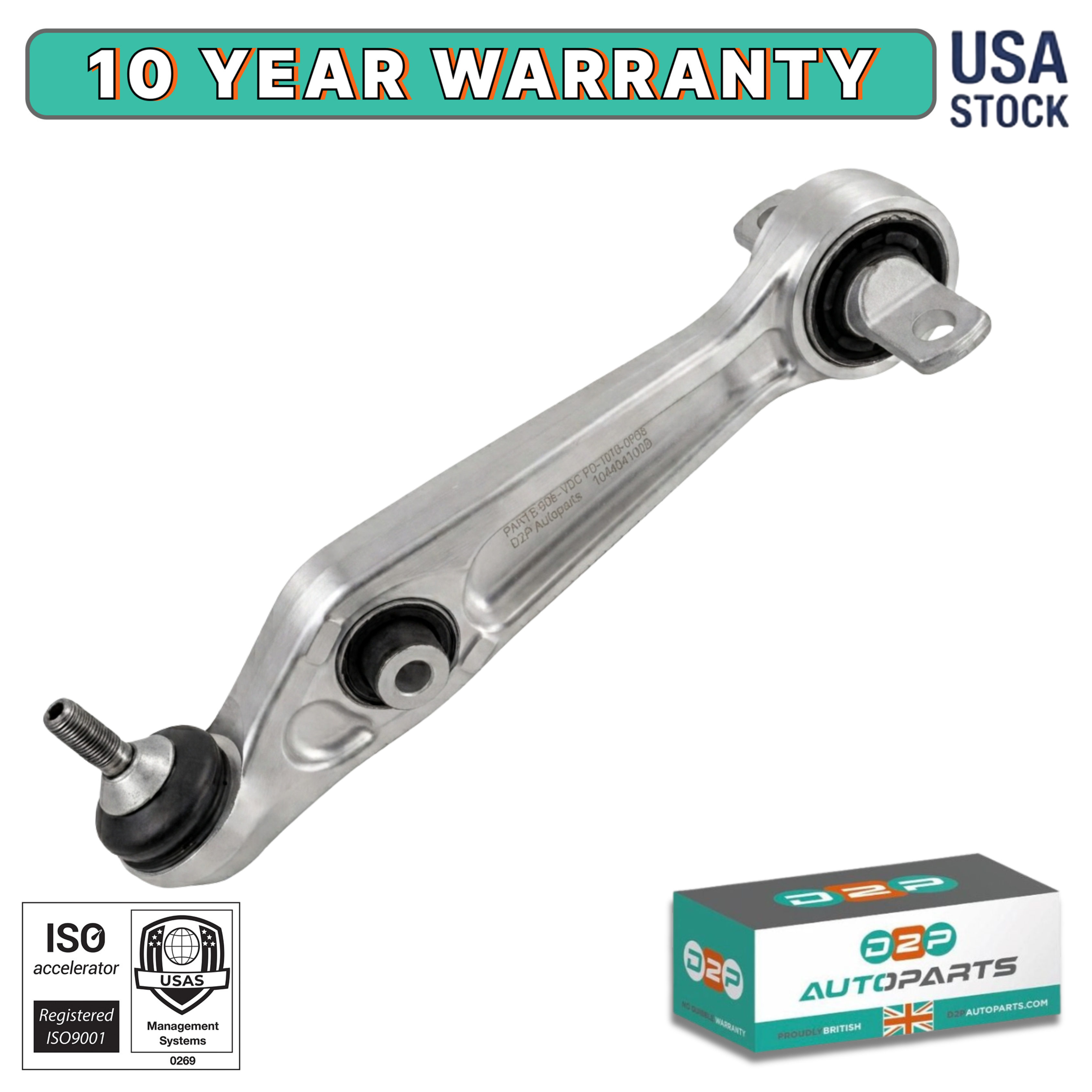 D2P Front Lower Control Arm Left Or Right | OEM Quality | For Tesla Model 3 | OEM Replacement 104434100D 104434-100D