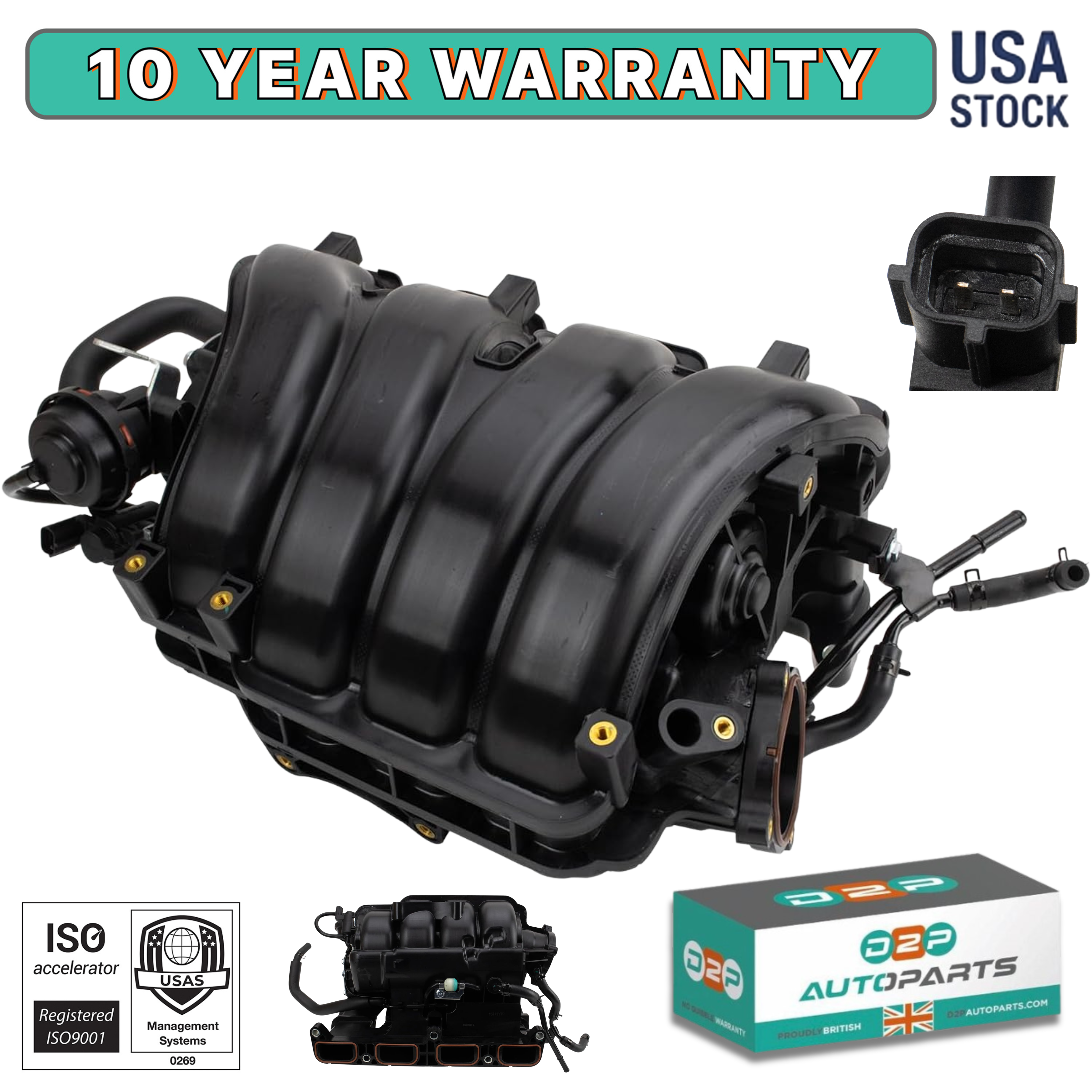D2P Intake Manifold w/ Gasket for Hyundai Sonata Tucson Kia Optima Sorento 2.0L 2.4L