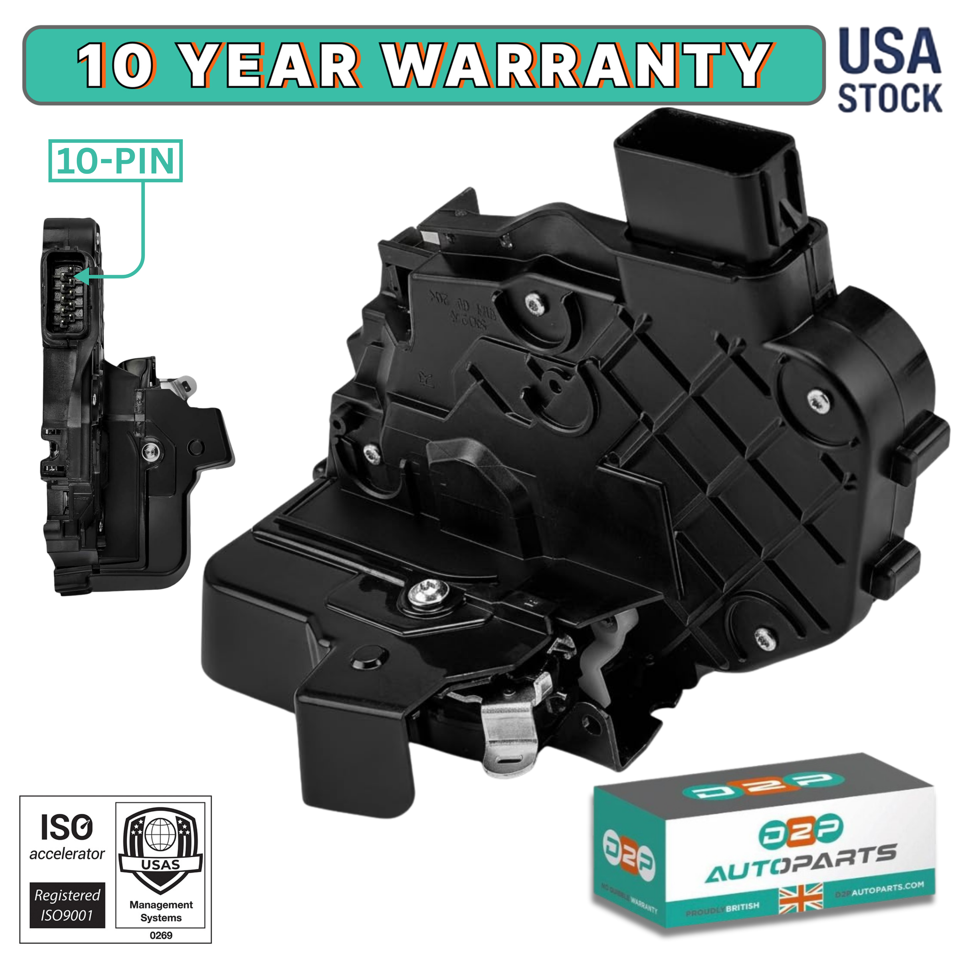 Rear Right Passenger Side Door Latch & Lock Actuator Assembly For Land Rover LR2 2008-2015 LR3 2006-2009 LR4 2010-2016 for Range Rover Evoque 2012-2017 for Range Rover Sport 2007-2013 LR011302