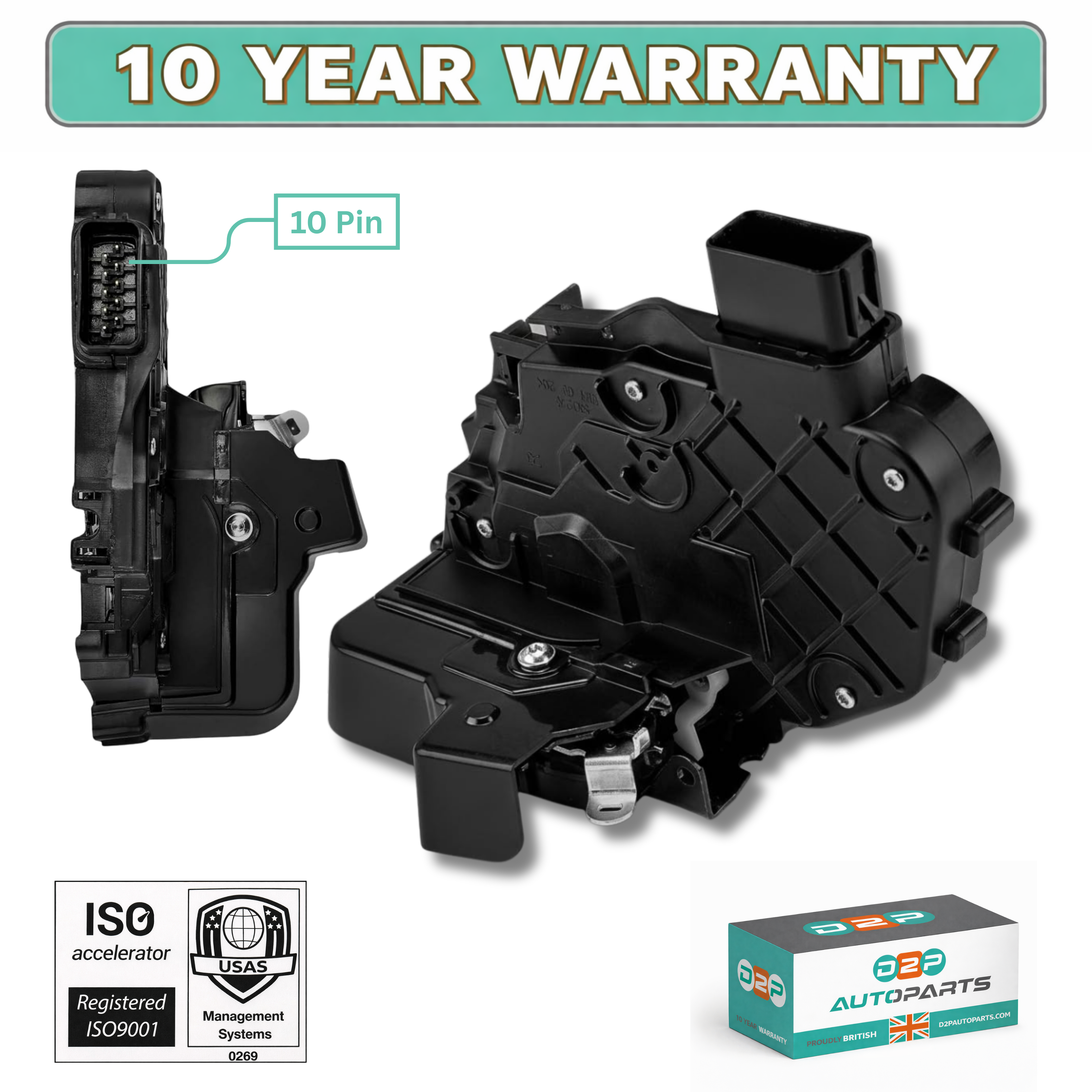 Rear Right Passenger Side Door Latch & Lock Actuator Assembly For Land Rover LR2 2008-2015 LR3 2006-2009 LR4 2010-2016 for Range Rover Evoque 2012-2017 for Range Rover Sport 2007-2013 LR011302