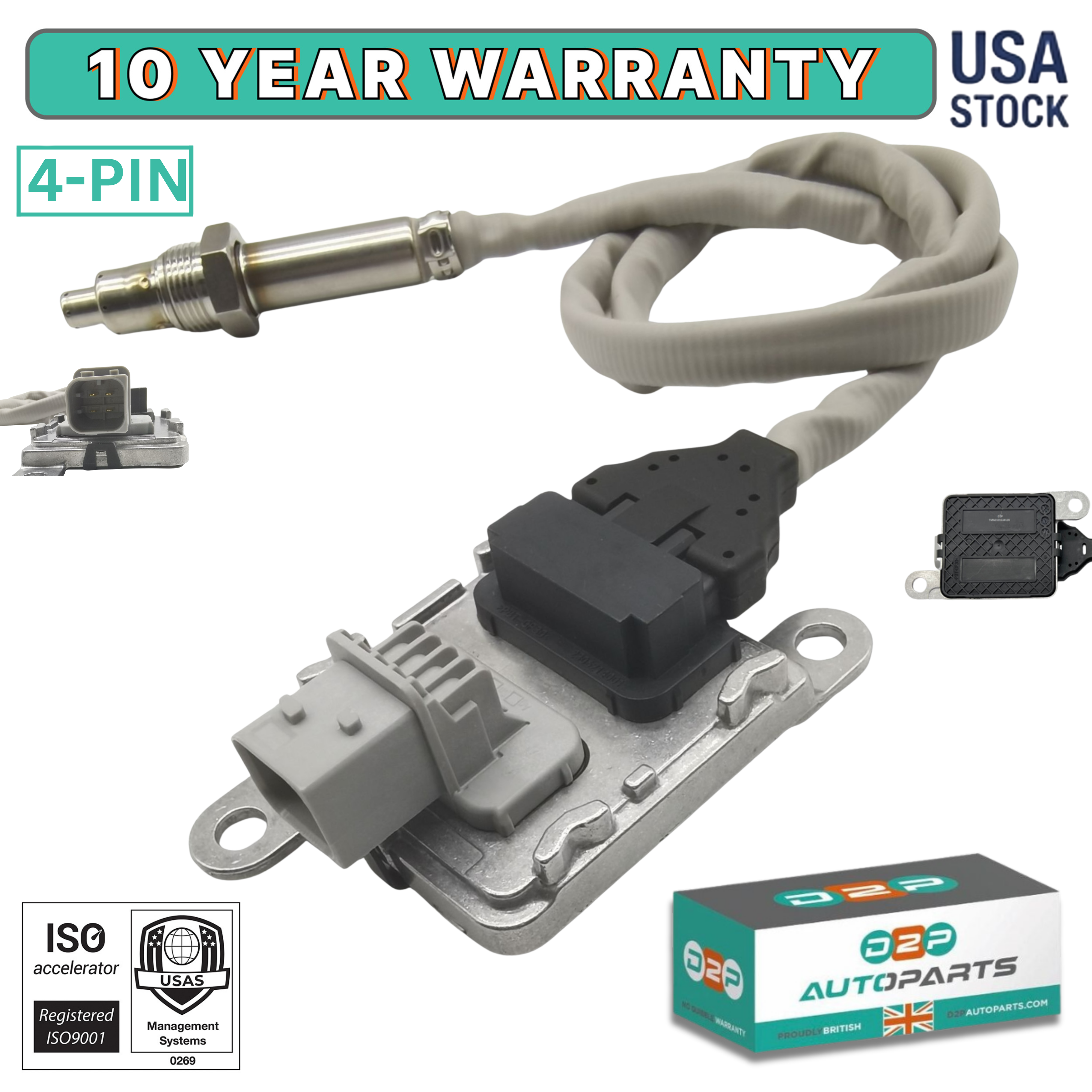 D2P Outlet Nitrogen Outlet Nox Sensor Replacement | Compatible with Mercedes-Benz Detroit Diesel | A0101538128