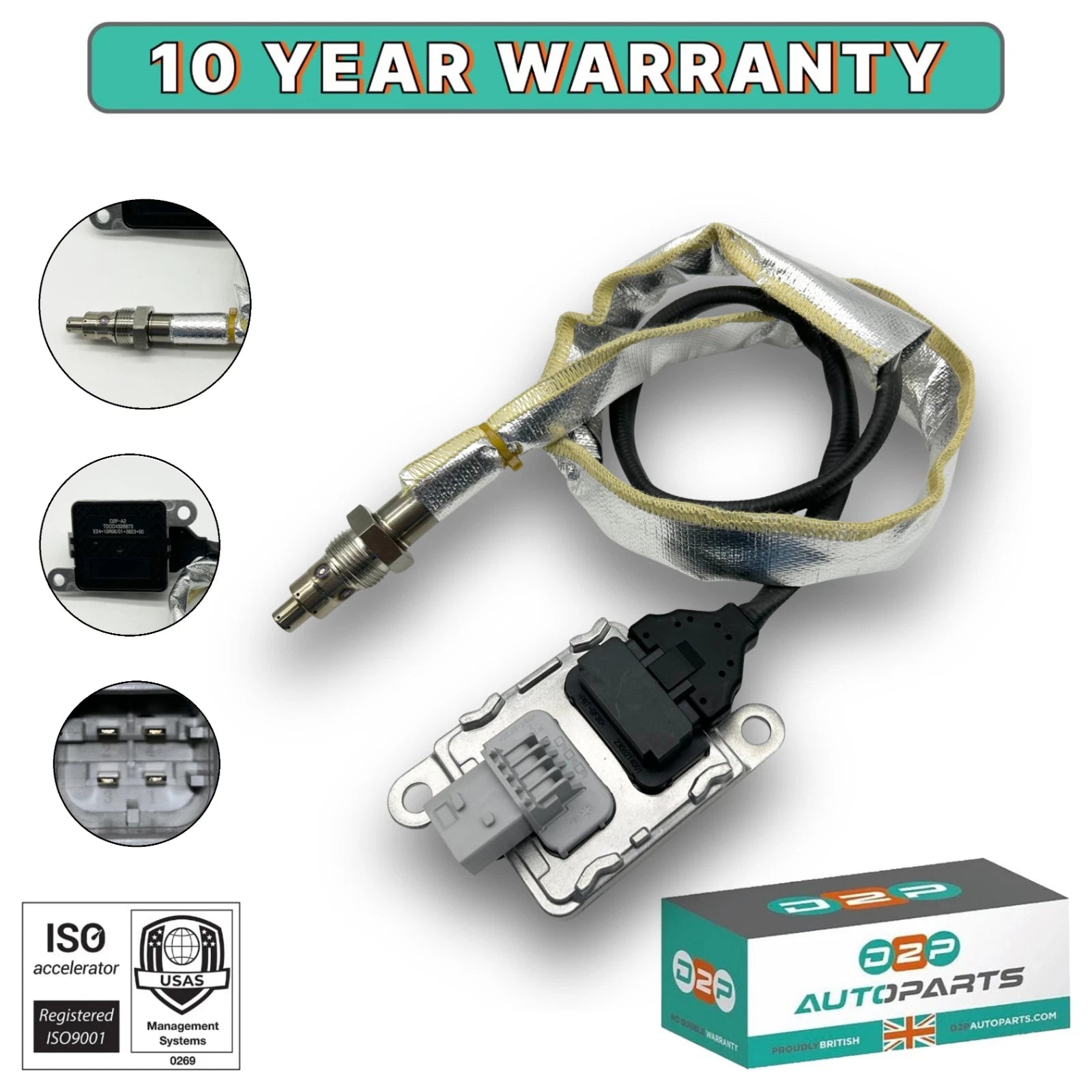 Nitrogen Oxygen Sensor Nox Sensor Compatible Fits for Cummins 6.7L International N13 2013-2020 EPA13 6.7 Liter ISB/QSB Engines | OEM Quality Replacement 5295473 5295473RX