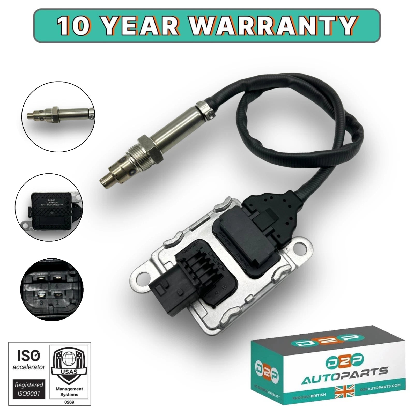 NOx Sensor Nitrogen Oxide Sensor 4326869 for Cummins 6.7L Paccar MX13 2013-2022 4326869RX 5WK9 6753 2872947