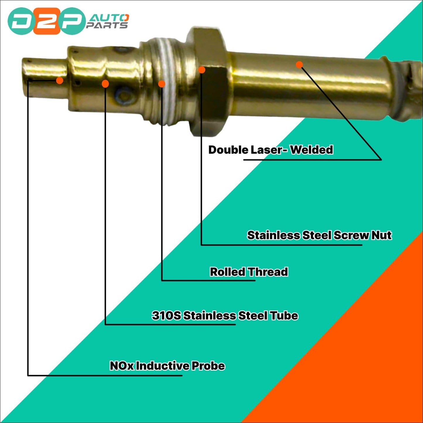 D2P Outlet Nitrogen Outlet Nox Sensor Replacement | Compatible with Mercedes-Benz Detroit Diesel | A0101538128