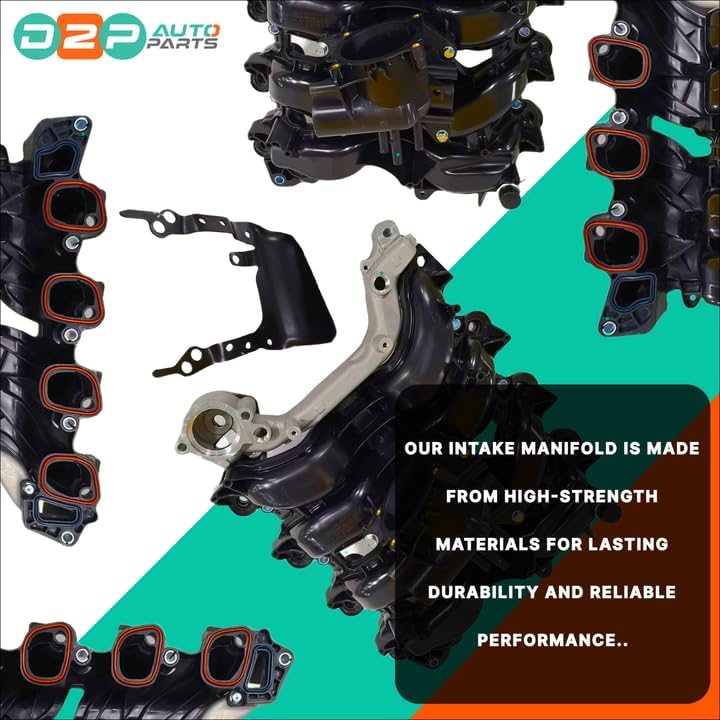 D2P Front Upper Engine Intake Manifold Kit Replacement | Compatible With 11-14 Ford E-150 - V8 4.6L, 11-14 E-250 - V8 4.6L, 09-10 F-150 - V8 4.6L, 09-10 Lobo - V8 4.6L | 9L3Z9424E