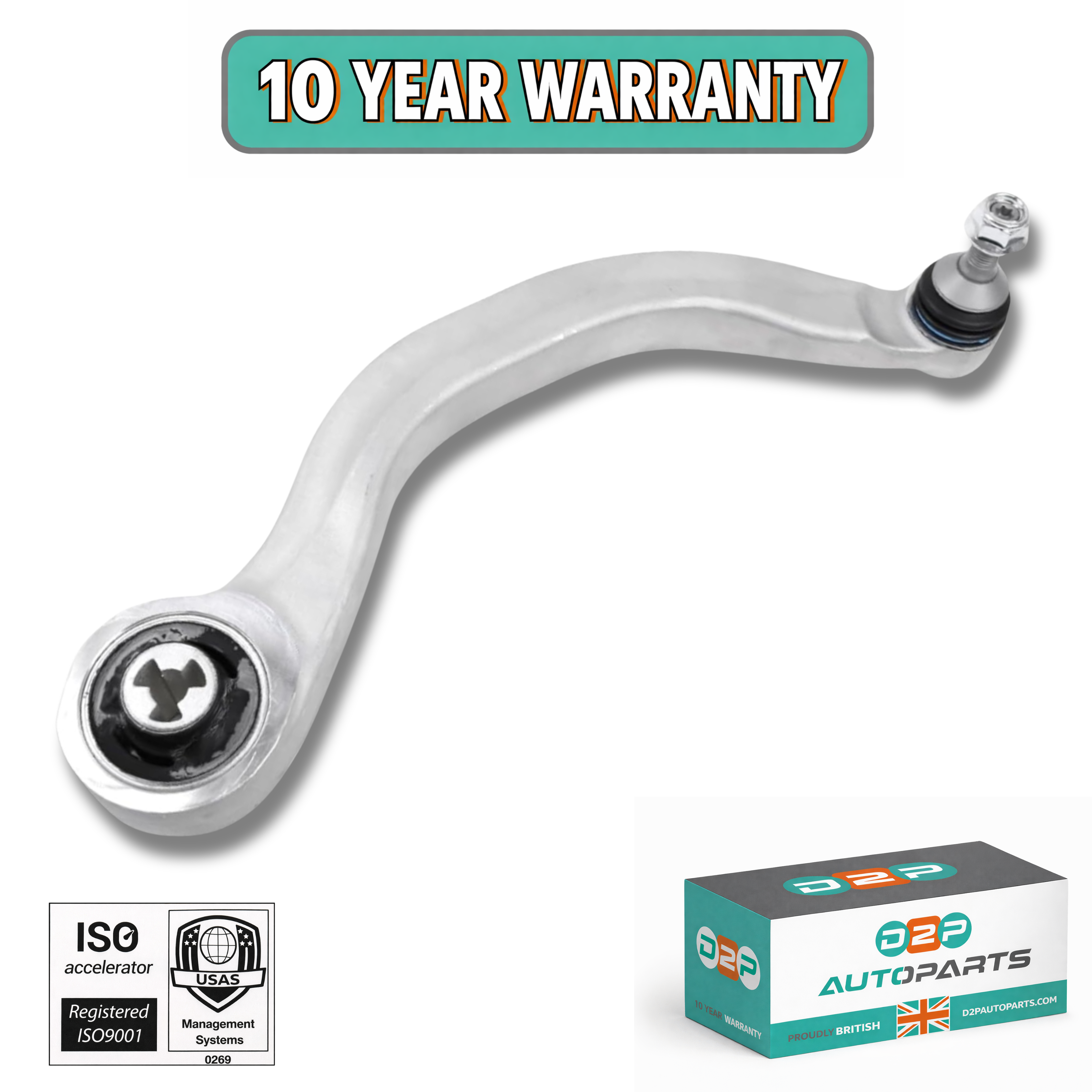 D2P Front Lower Left Forward Track Control Arm Ball Joint for Tesla Model 3, Model Y 104435400A