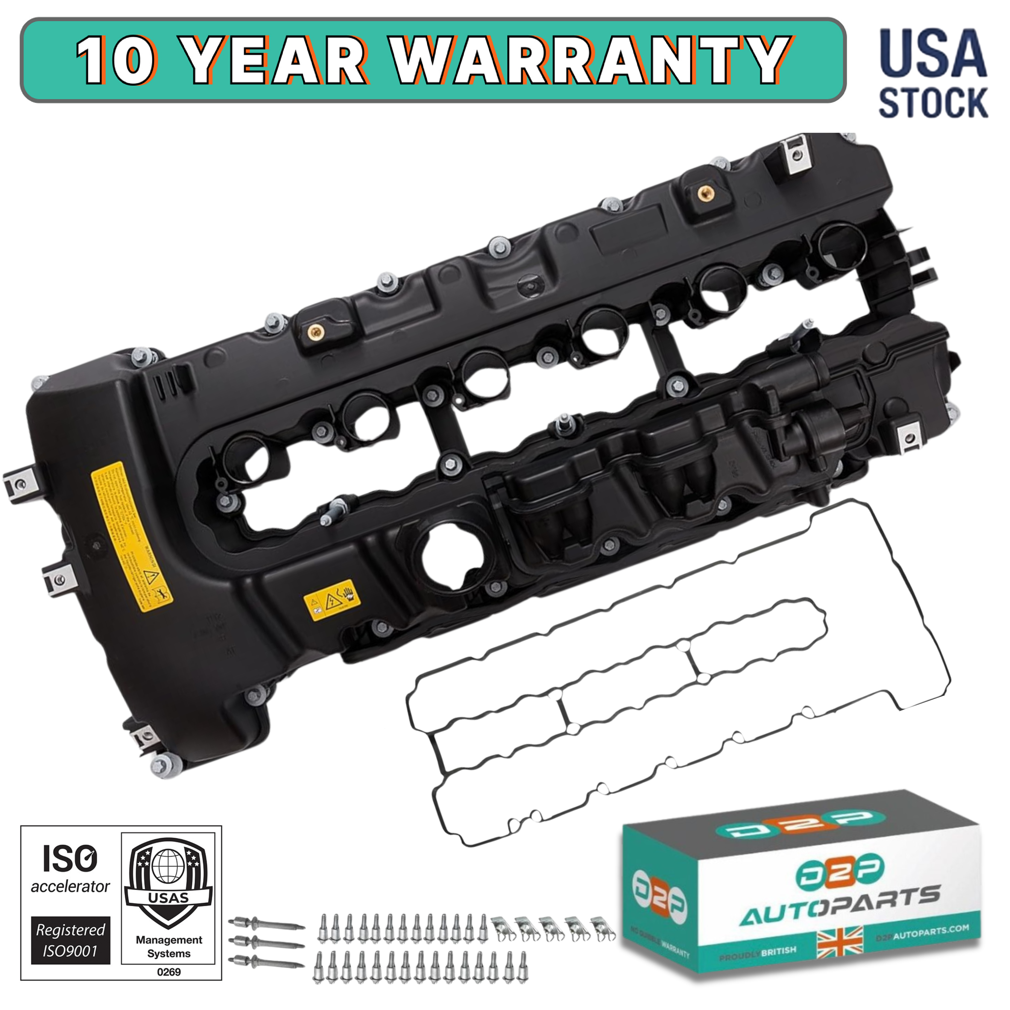 Valve Cover With Gasket & Bolts For BMW 135i 335i 535i 740i N54 Z4 X6 11127565284