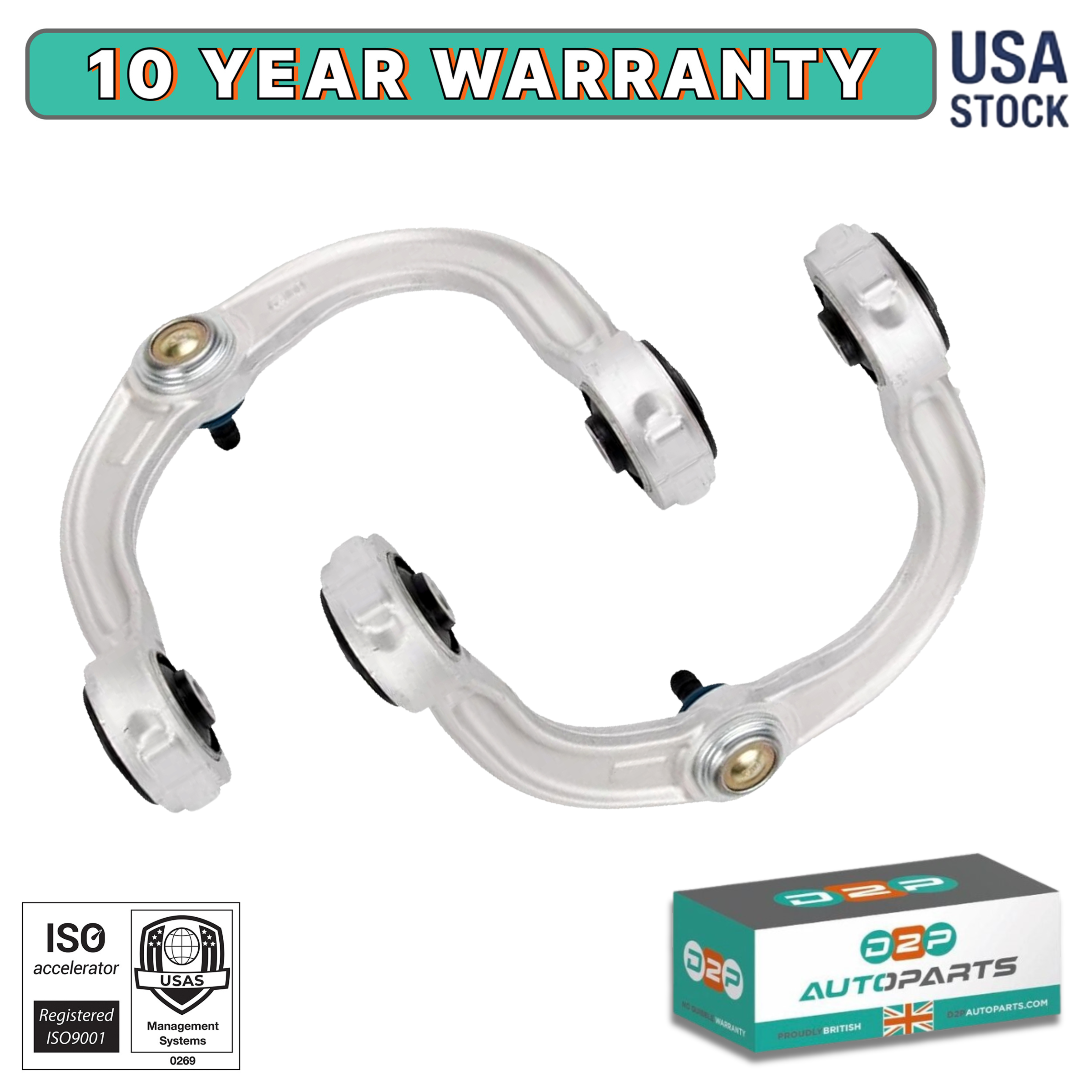 D2P Front Upper Control Arm with Ball Joint OEM QUALITY | Compatible with (2003–2007) Cadillac CTS - Rear - Wheel Drive (RWD) | Replaces 5741035, 25752929, 522470, 522-470, CMS50193, MS50193