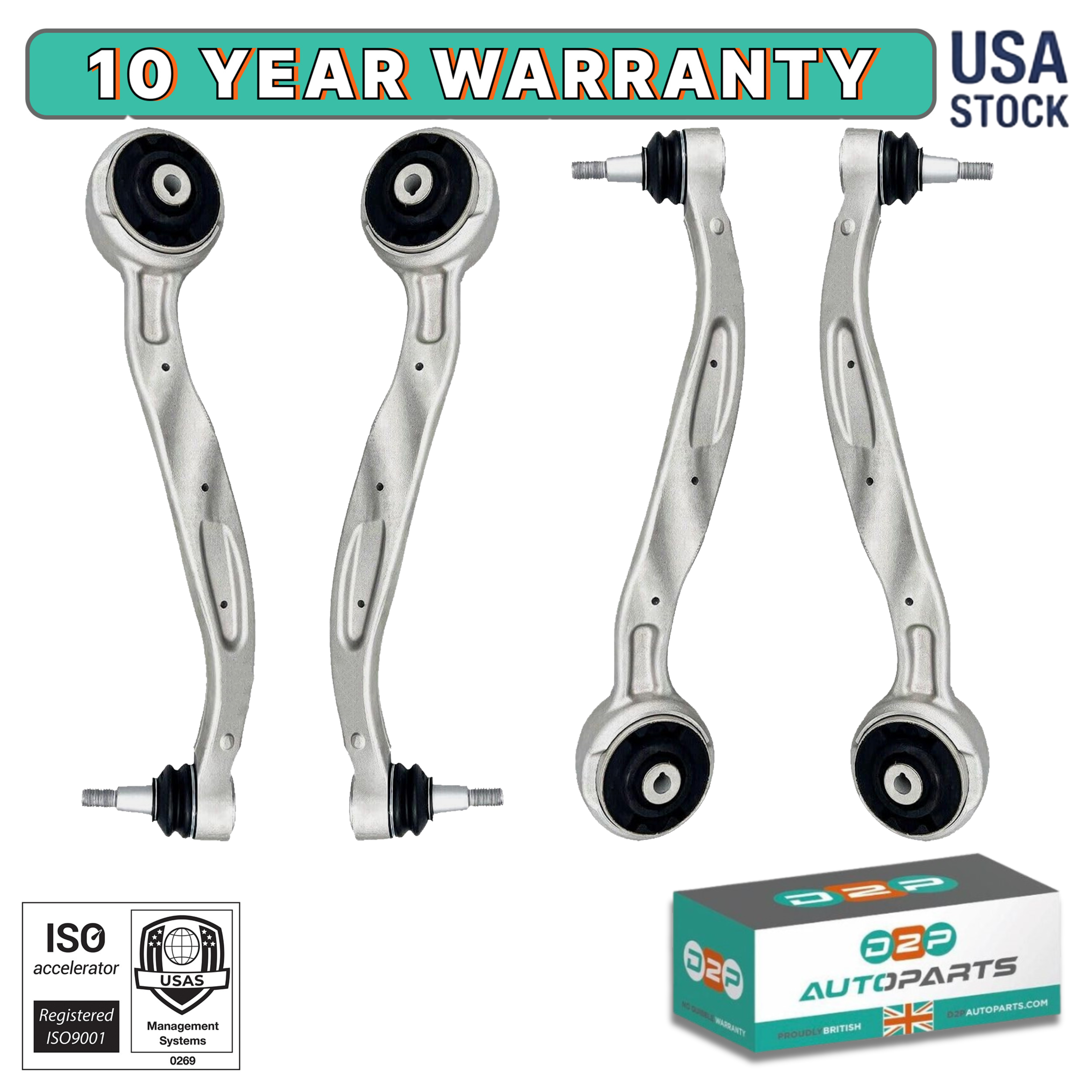 D2P Front Lower Control Arm Set with Ball Joint OEM QUALITY | Compatible with (2016–2021) Chevrolet Camaro | Replaces 23317433, 84012305, 84012306, 84012306, 84012305