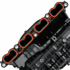 Close-up of intake port gaskets on D2P intake manifold, replaces Toyota 17120-F0020 / 17120-25020