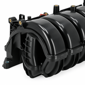 End view of D2P intake manifold runners and mounting bosses, fits Toyota 2.5L hybrid, OE 17120-F0020